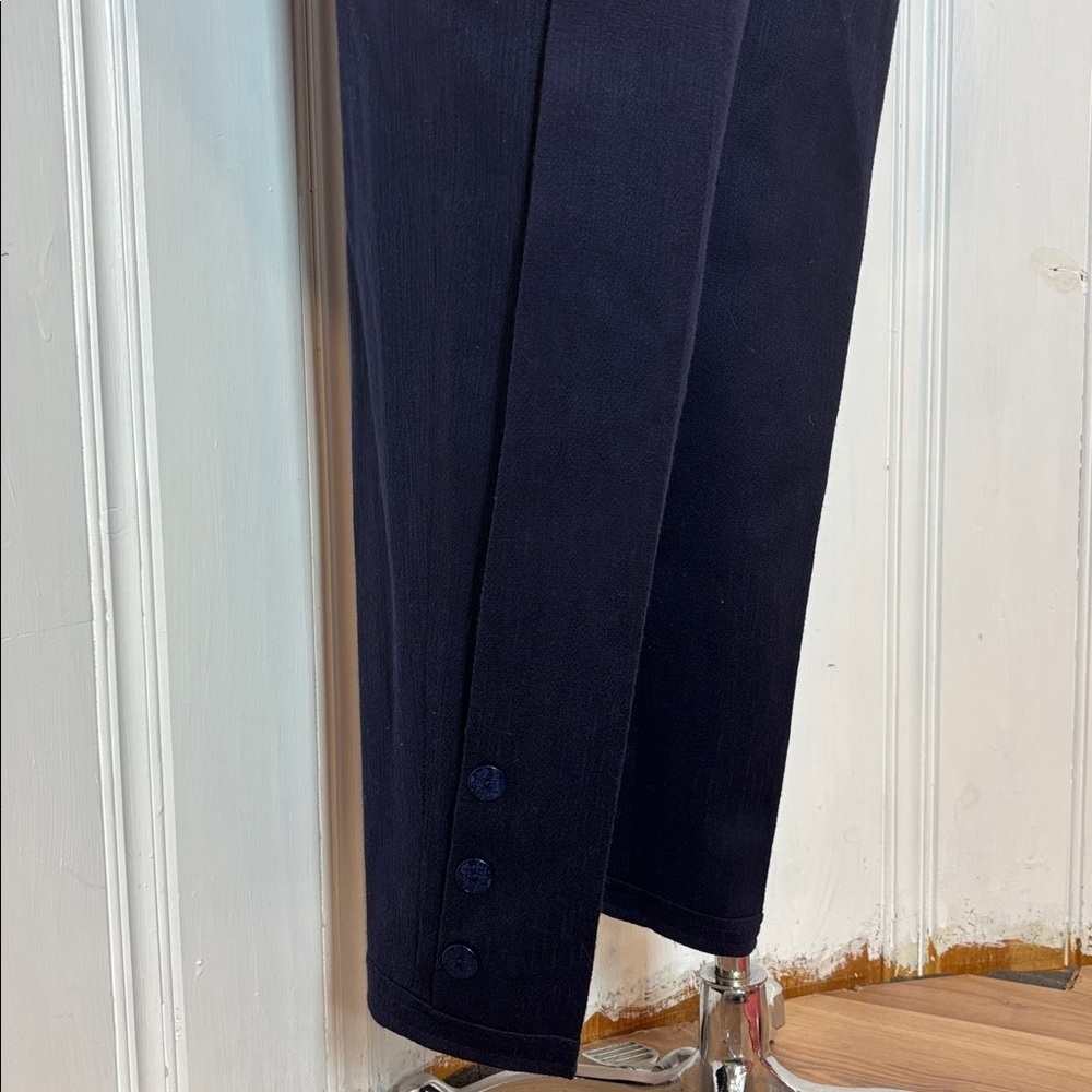 Vintage Navy Blazer & Pants Set – Soft Tailored Two-Piece - Size M to L - Picture 12 of 13